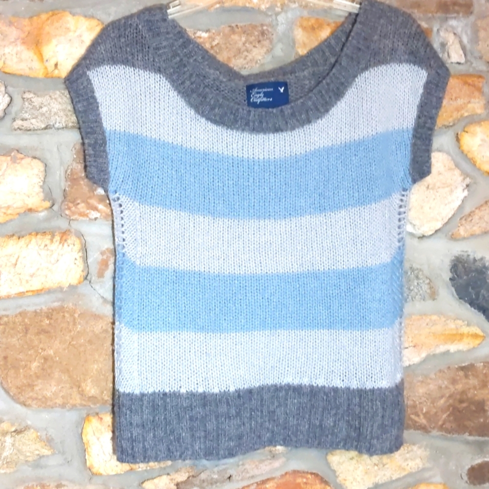 American eagle outfitters striped mohair blend sweater